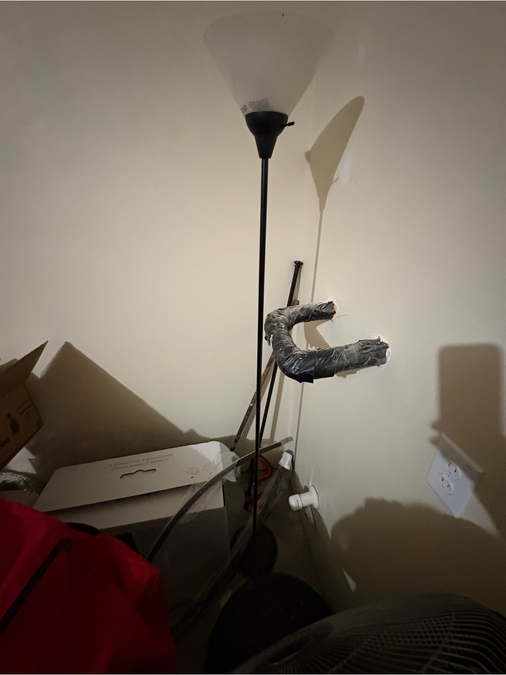 Black Floor Lamp with Frosted Shade - Modern Home Art Accent